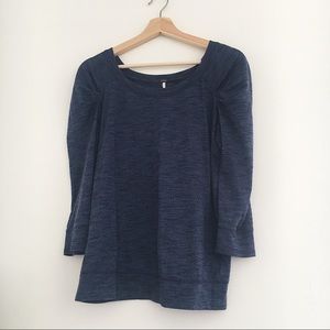 Free People • Puff Sleeve Knit Top • Size MEDIUM